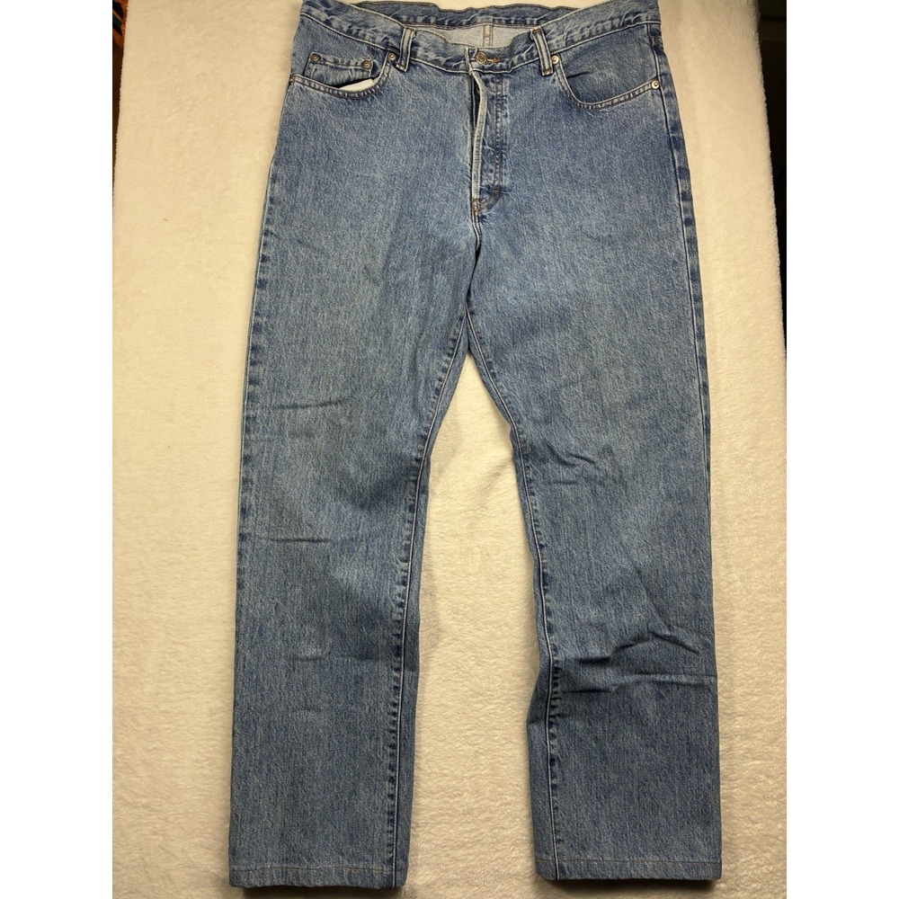 Vintage Polo Ralph Lauren Size 36x36 made in USA Men's Denim Blue Jeans 1996